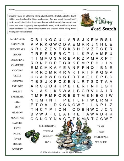 phoenix's task word hike|Word Hike .